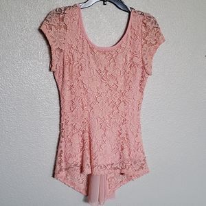 Pink Lace Blouse